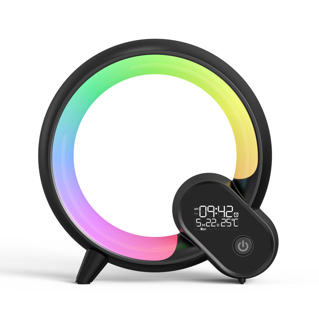 Sunrise Glow wake-up light alarm clock with colourful ring light and Bluetooth speaker
